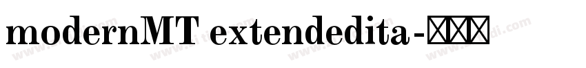 modernMT extendedita字体转换
